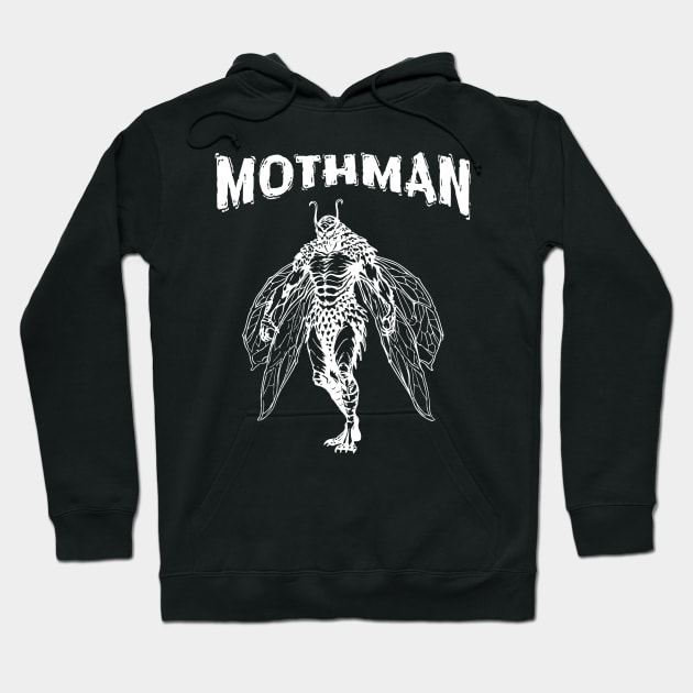 Mothman Cryptid Hoodie by Ray Crimson